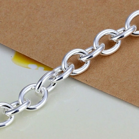 (1-Lefted)925 Stamp Silver ♡ Pendant Bracelet♡ - Picture 4 of 6